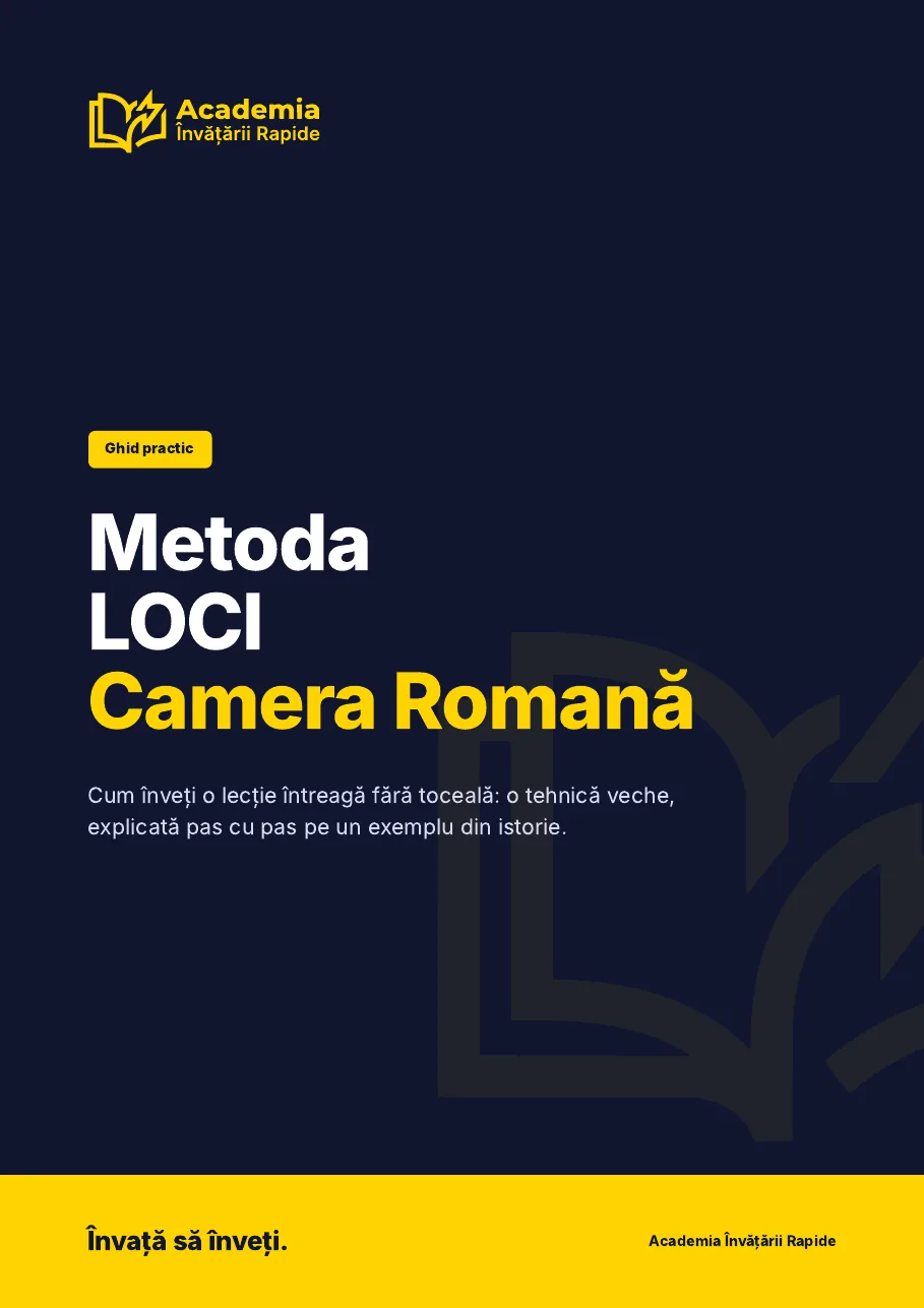 Coperta ghidului „Metoda LOCI”, Academia Învățării Rapide